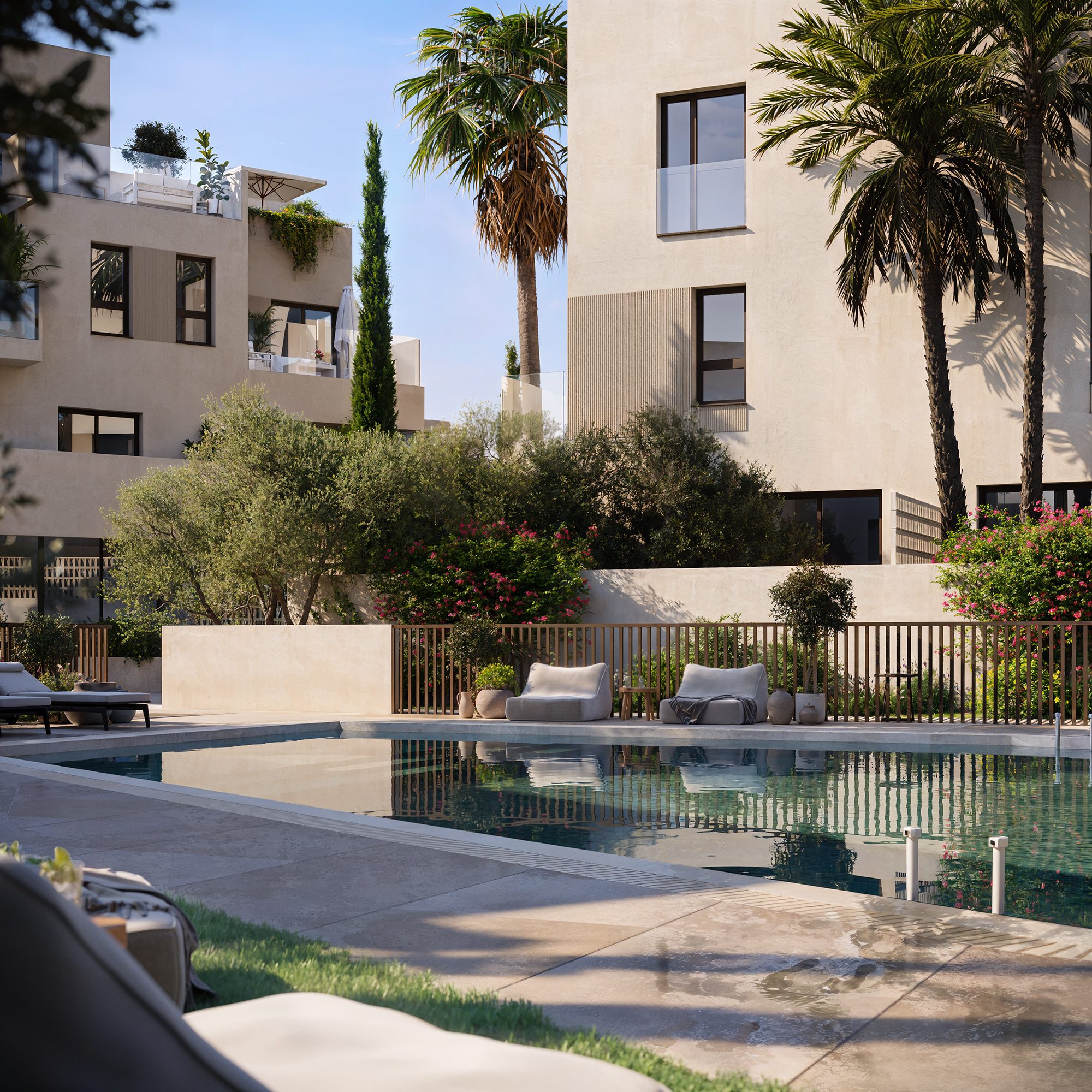 Viviendas exclusivas con piscina, wellness y vistas al mar