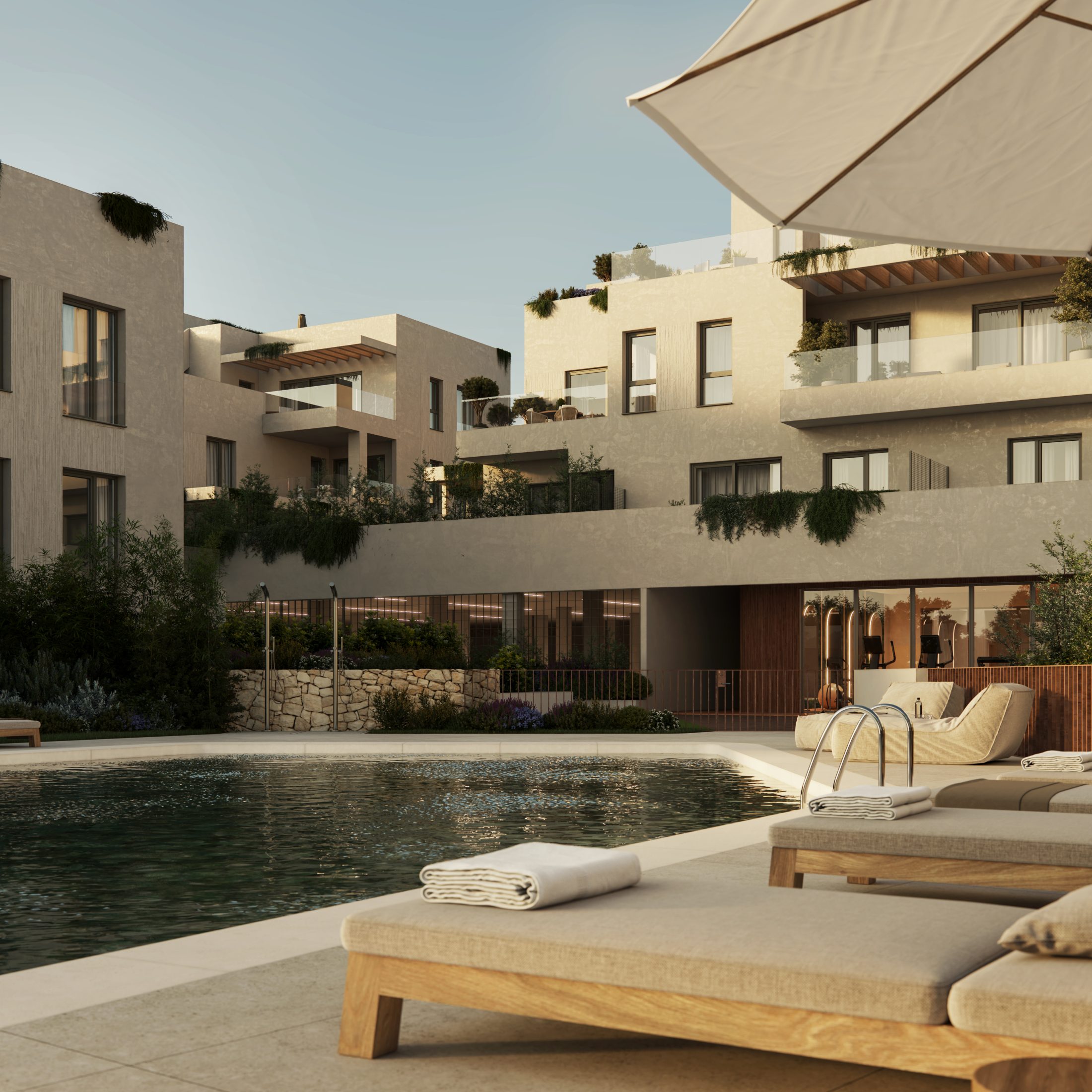 VIVIENDAS EXCLUSIVAS CON PISCINA, WELLNESS Y VISTAS AL MAR