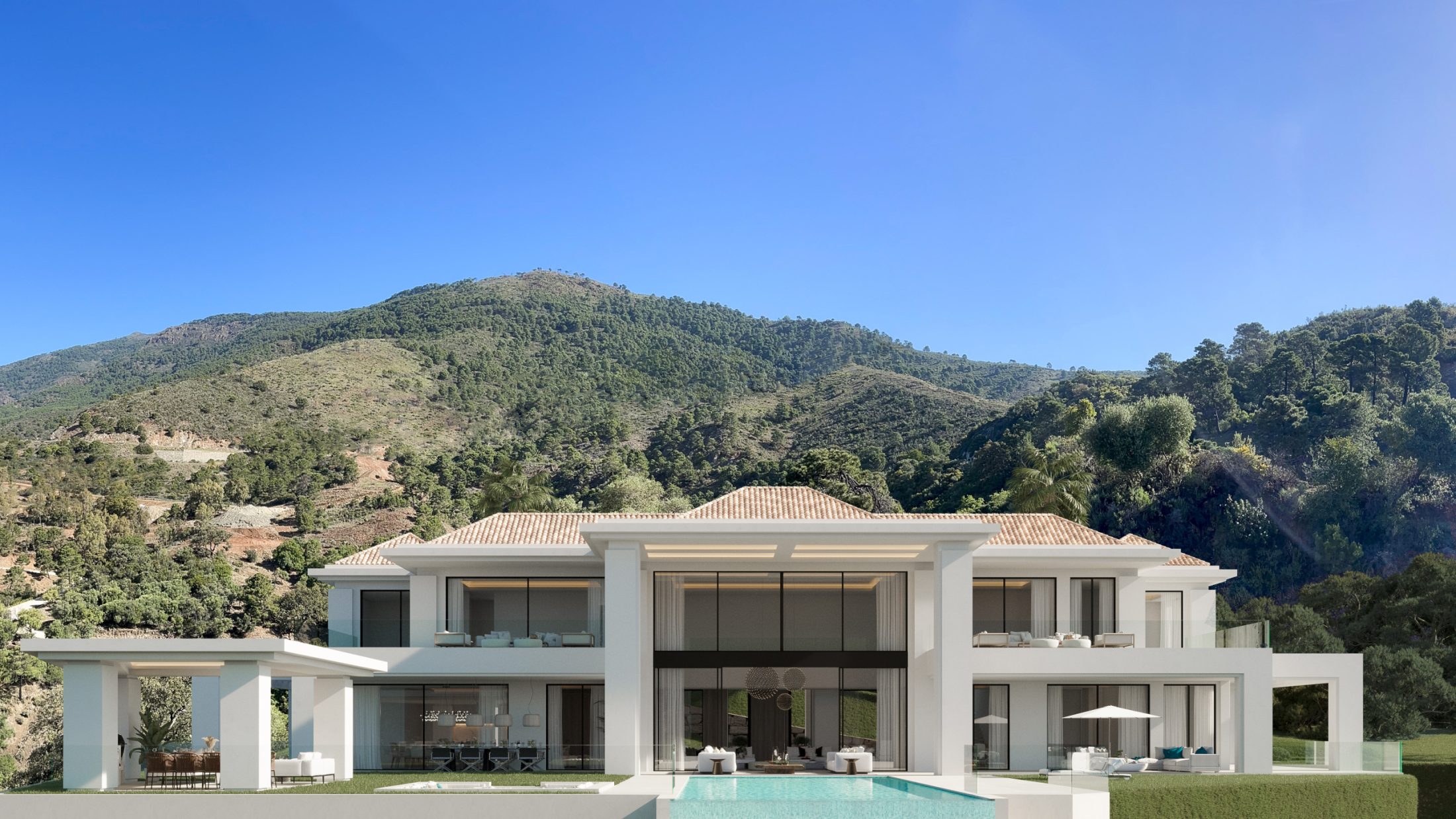 IMPRESSIVE PROPERTY WITH OPEN SEA VIEWS, BENAHAVIS - VILLA SELINI